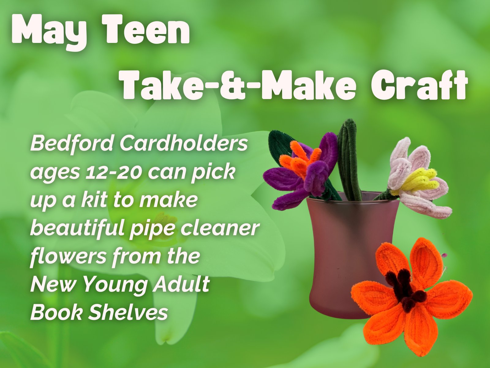 May Teen Take and Make Crafts: Pipe Cleaner Flowers