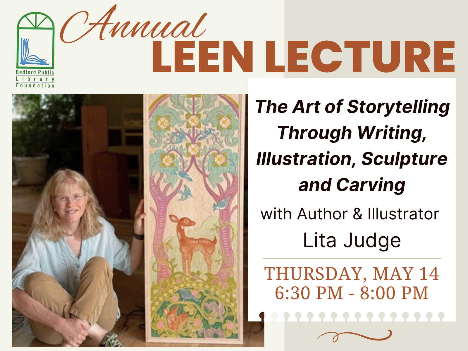 2026 Leen lecture with Author and Illustrator Lita Judge