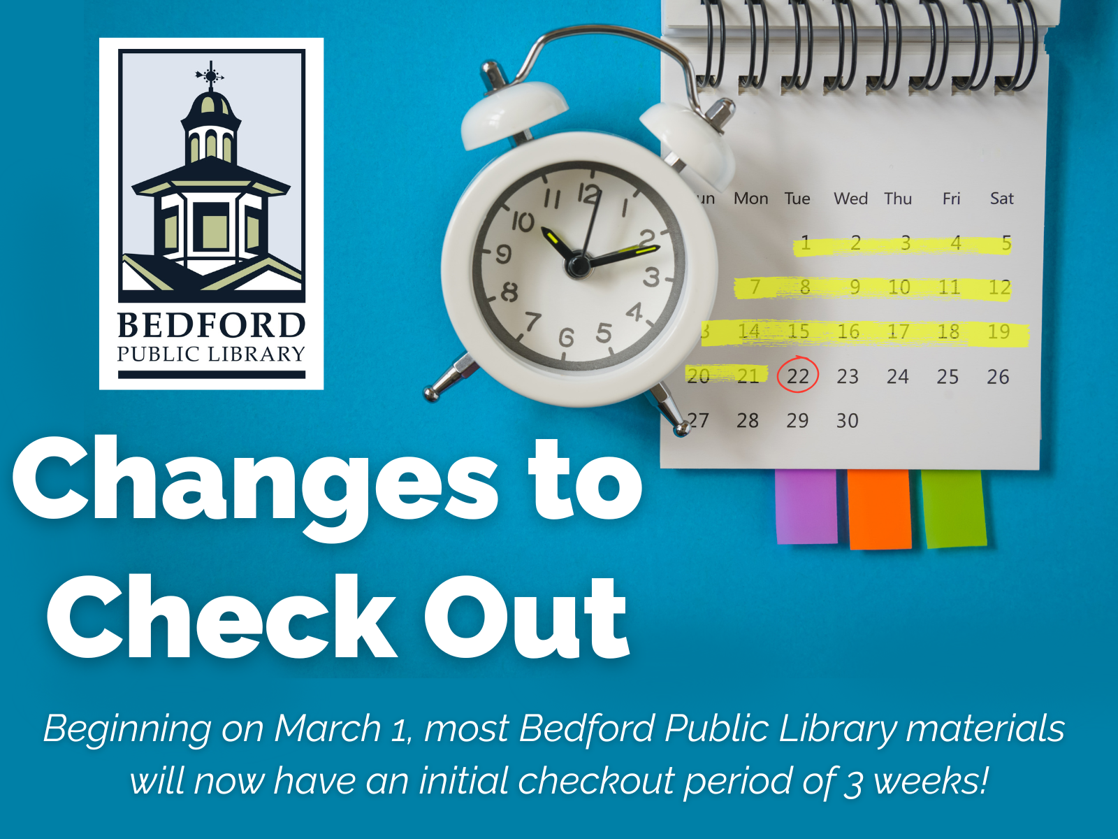 Changes to Check Out at the Bedford Public Library