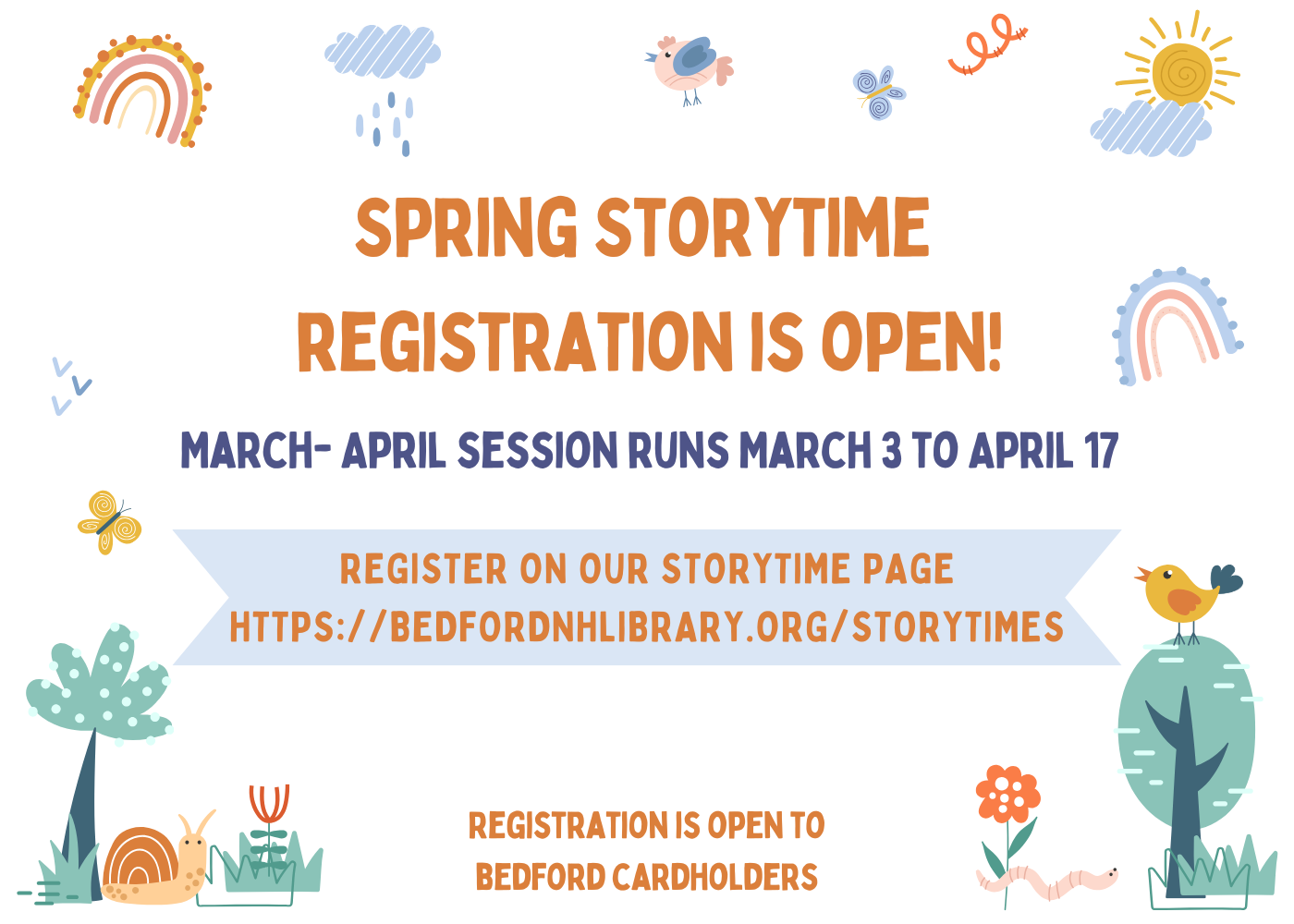Spring Storytimes