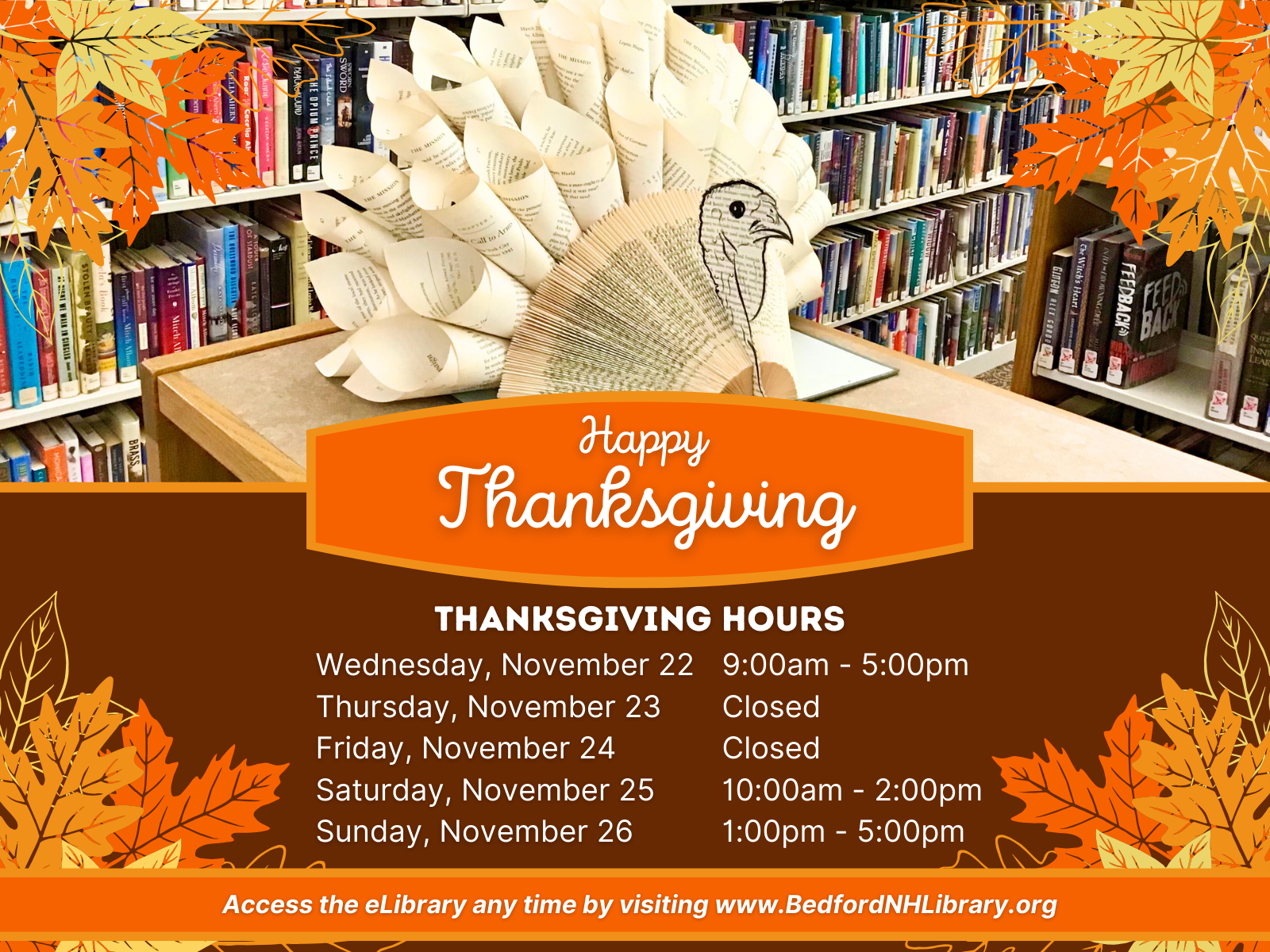 Thanksgiving Hours: