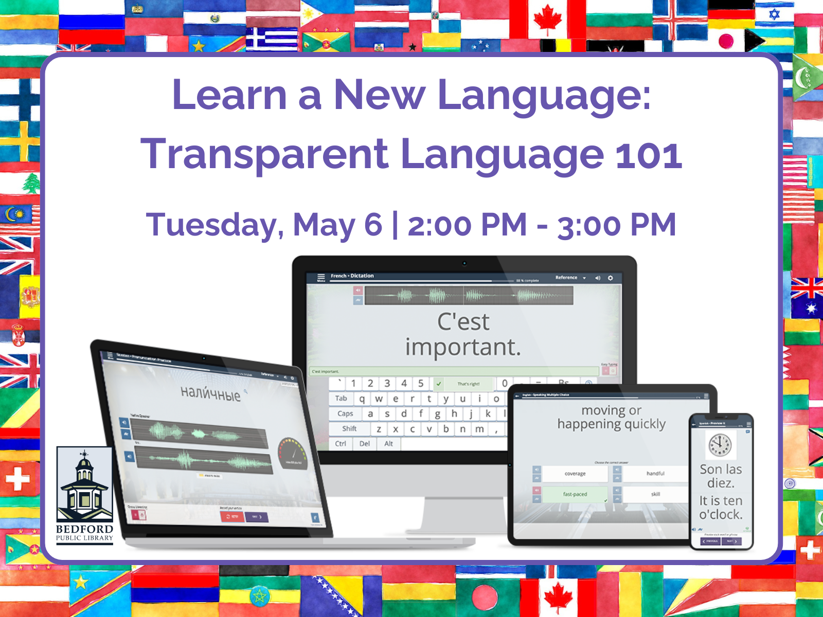 learn a New language with Transparent Language Online Tuesday May 6