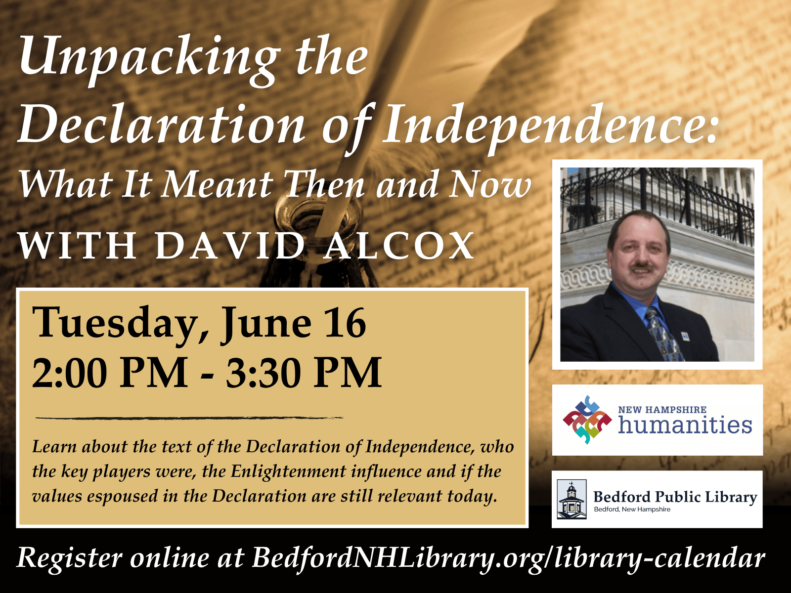Unpacking the Declaration of Independence with David Alcox Bedford Public Library