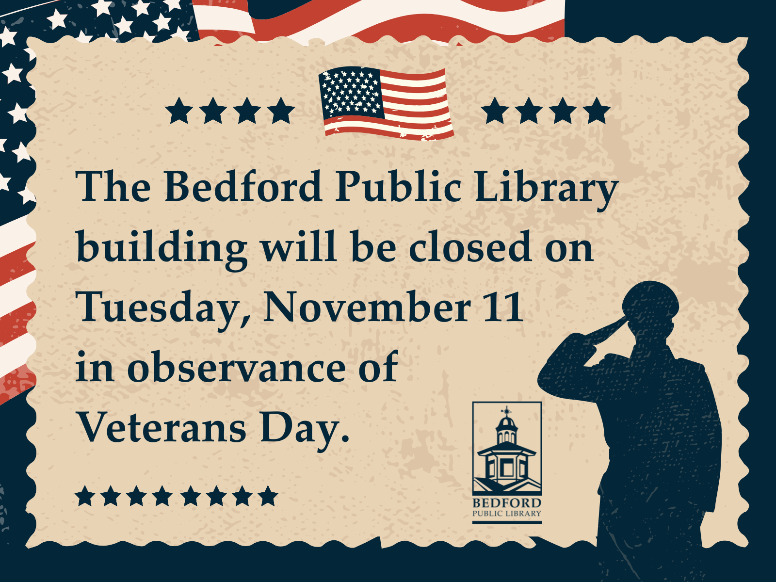 Veterans Day Hours | Bedford Public Library