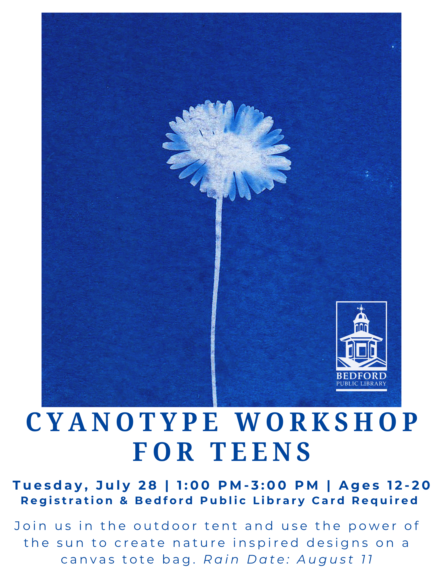 A dark blue background with a negative imprint of a dandelion in the middle of the image