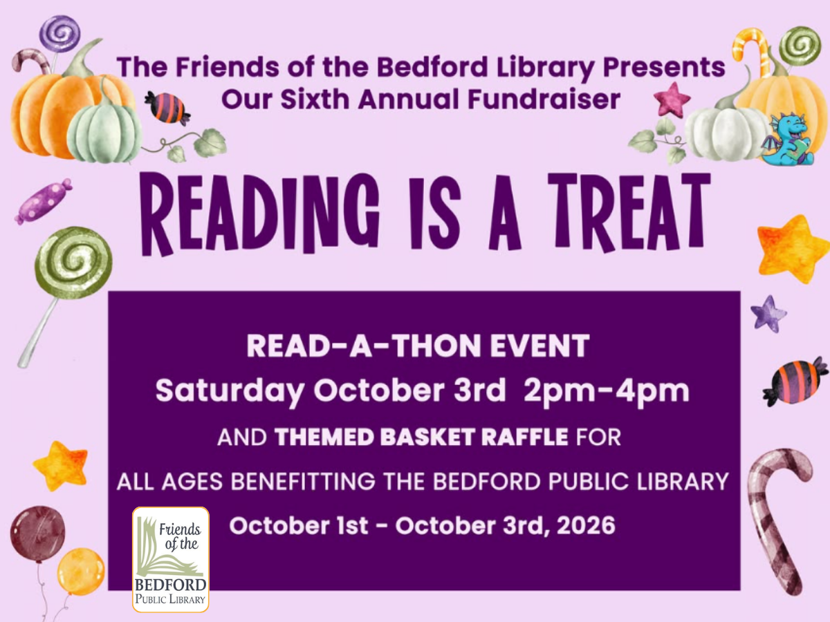 Reading Is a Treat Annual Friends of the Bedford Public Library fall Fundraiser