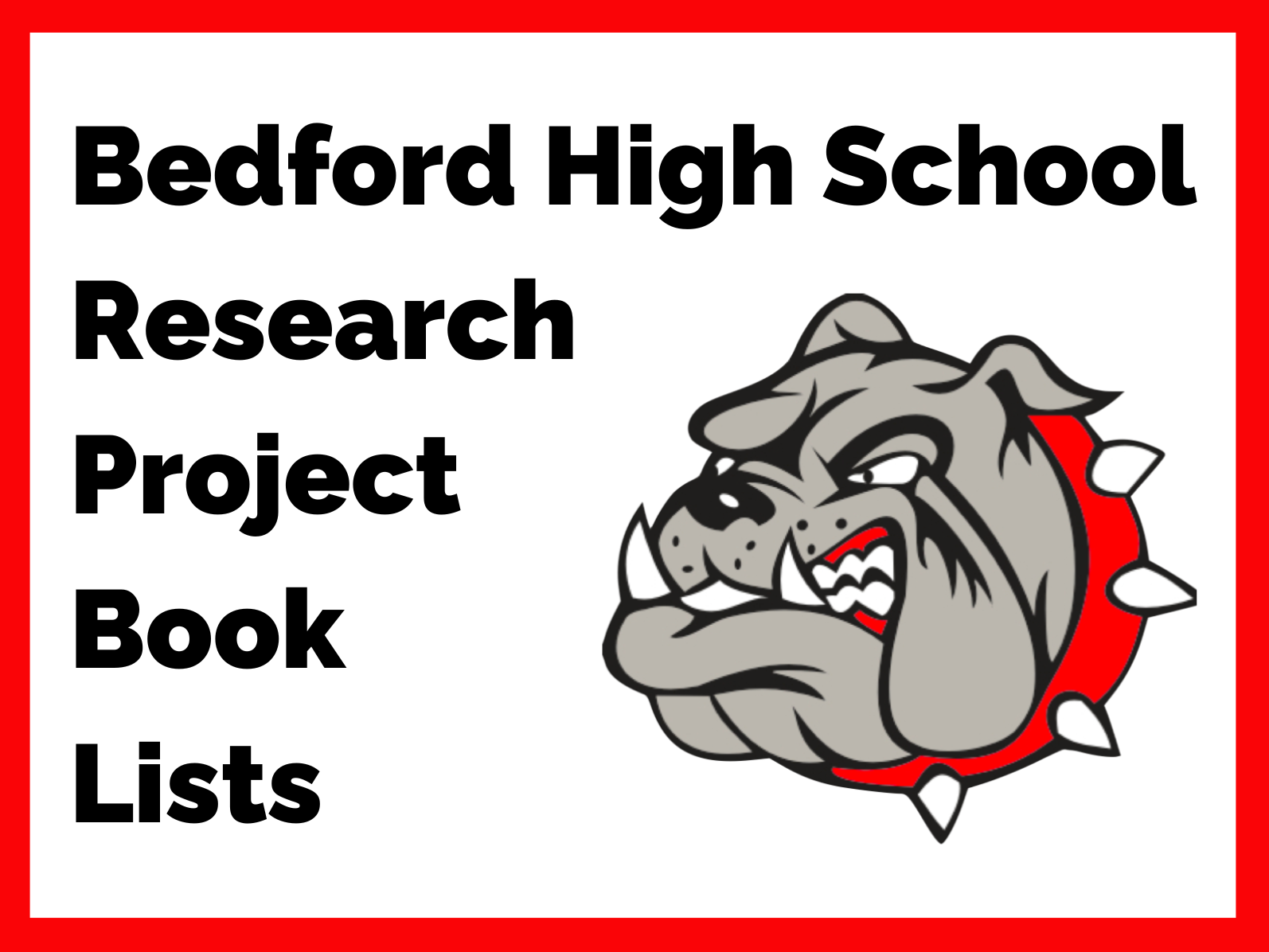 BHS Book Lists