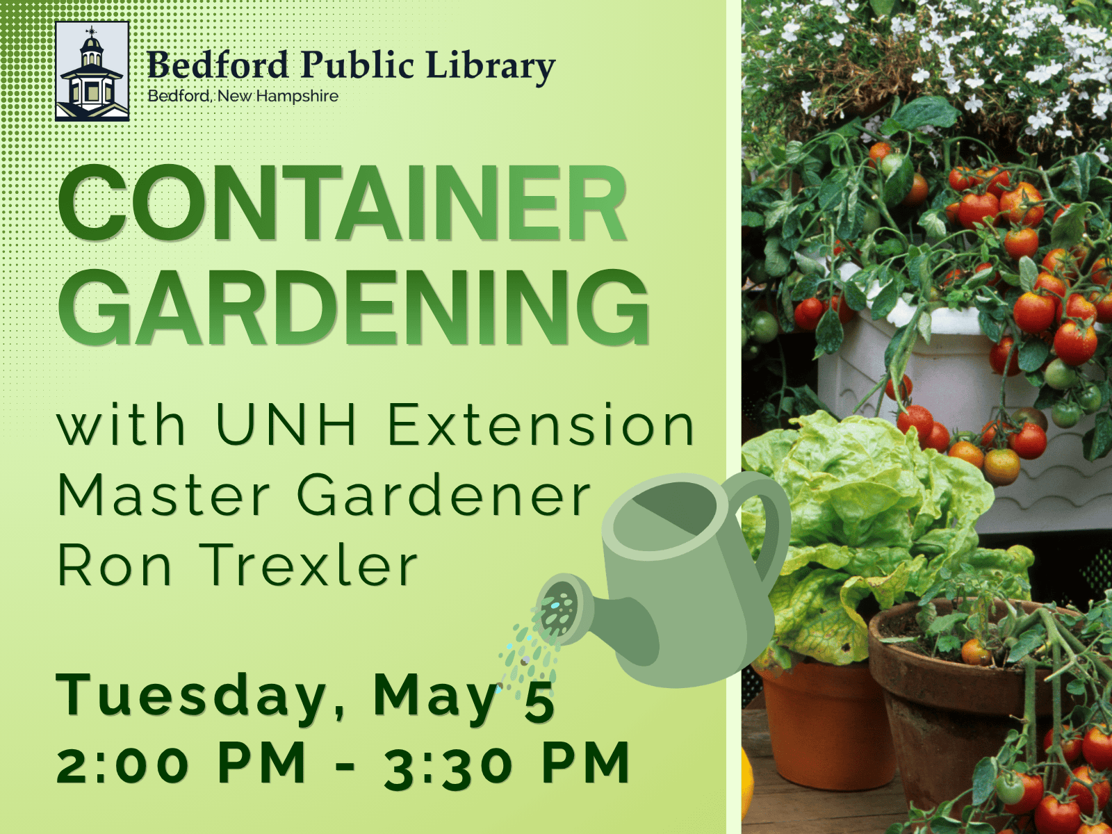 Container Gardening Program at the Bedford Public Library