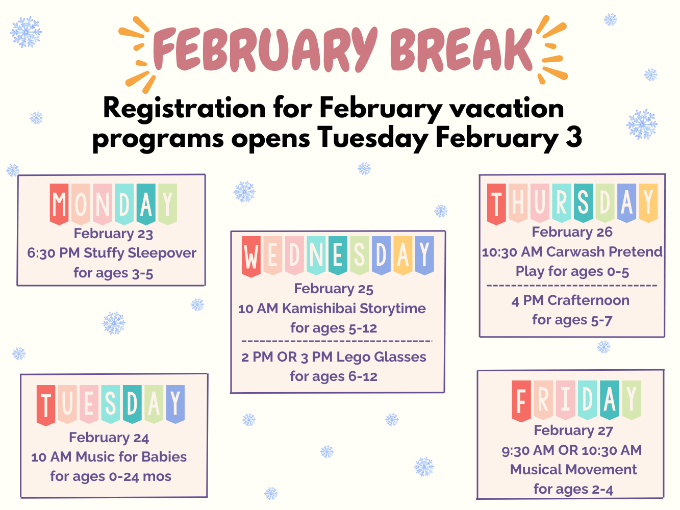 February Break Events