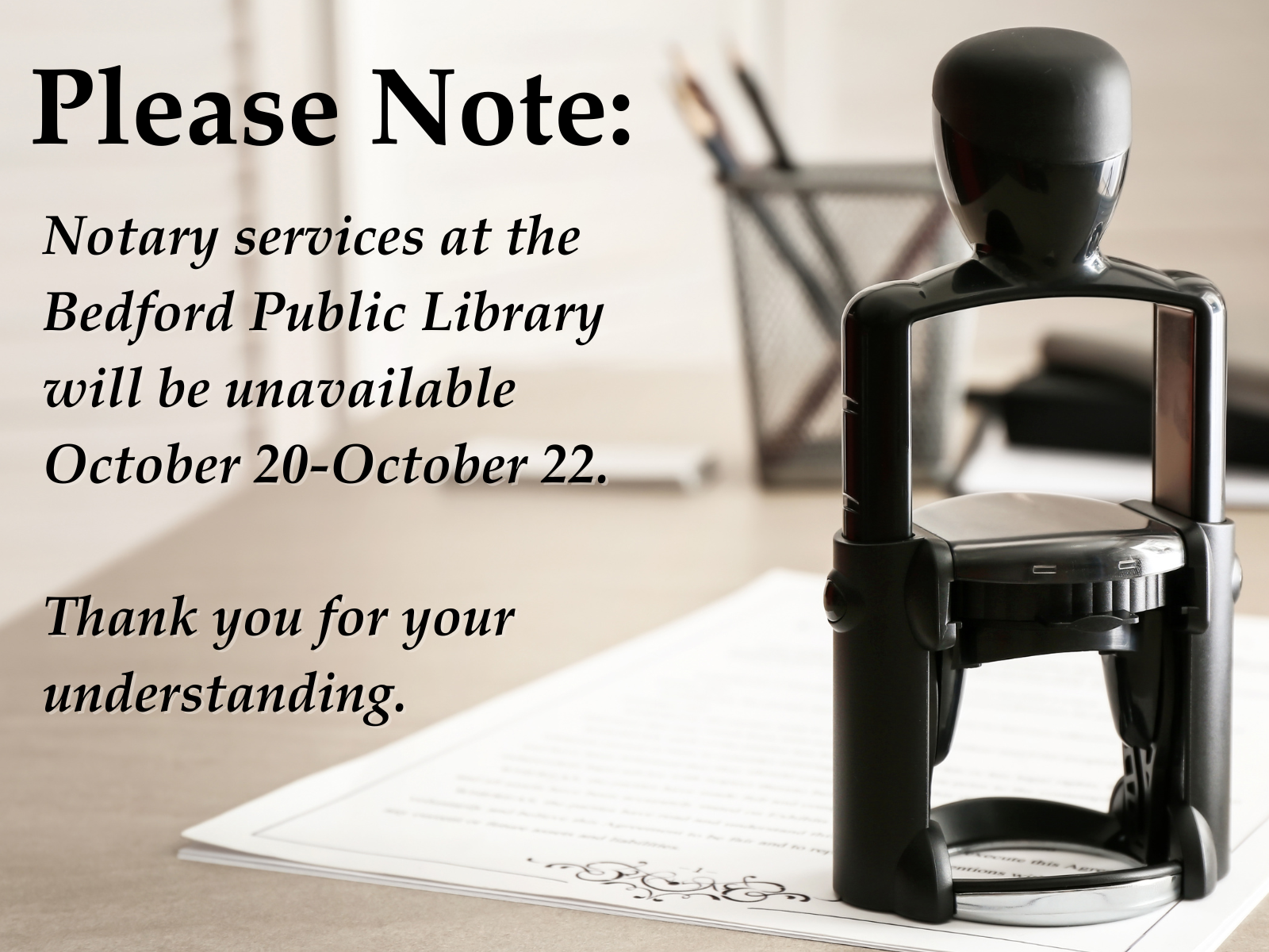 Notary Services Limited in October