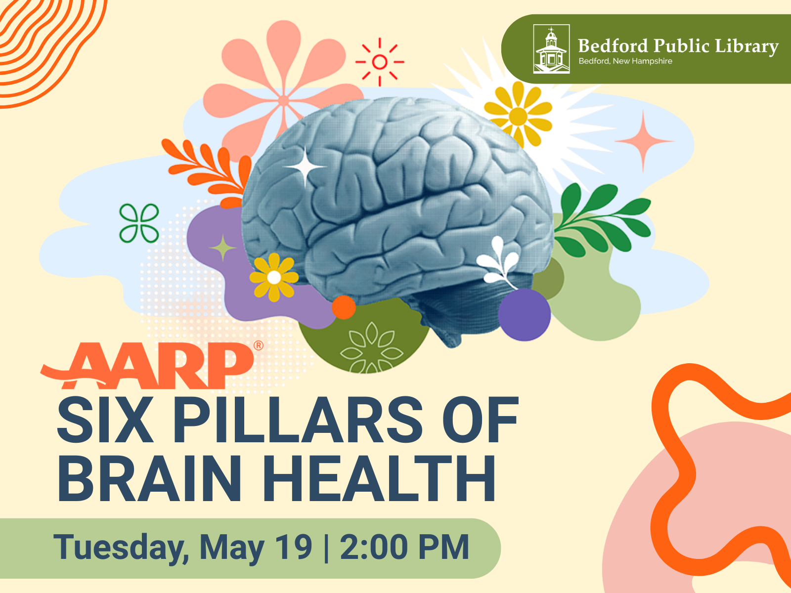 AARP Six Pillars of Brain health at the Bedford Public Library