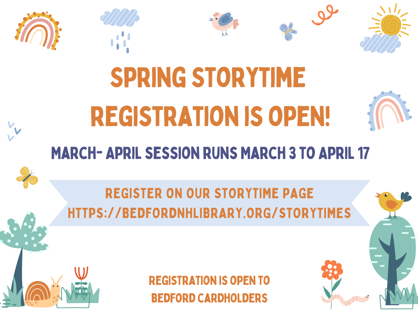 Spring Storytimes