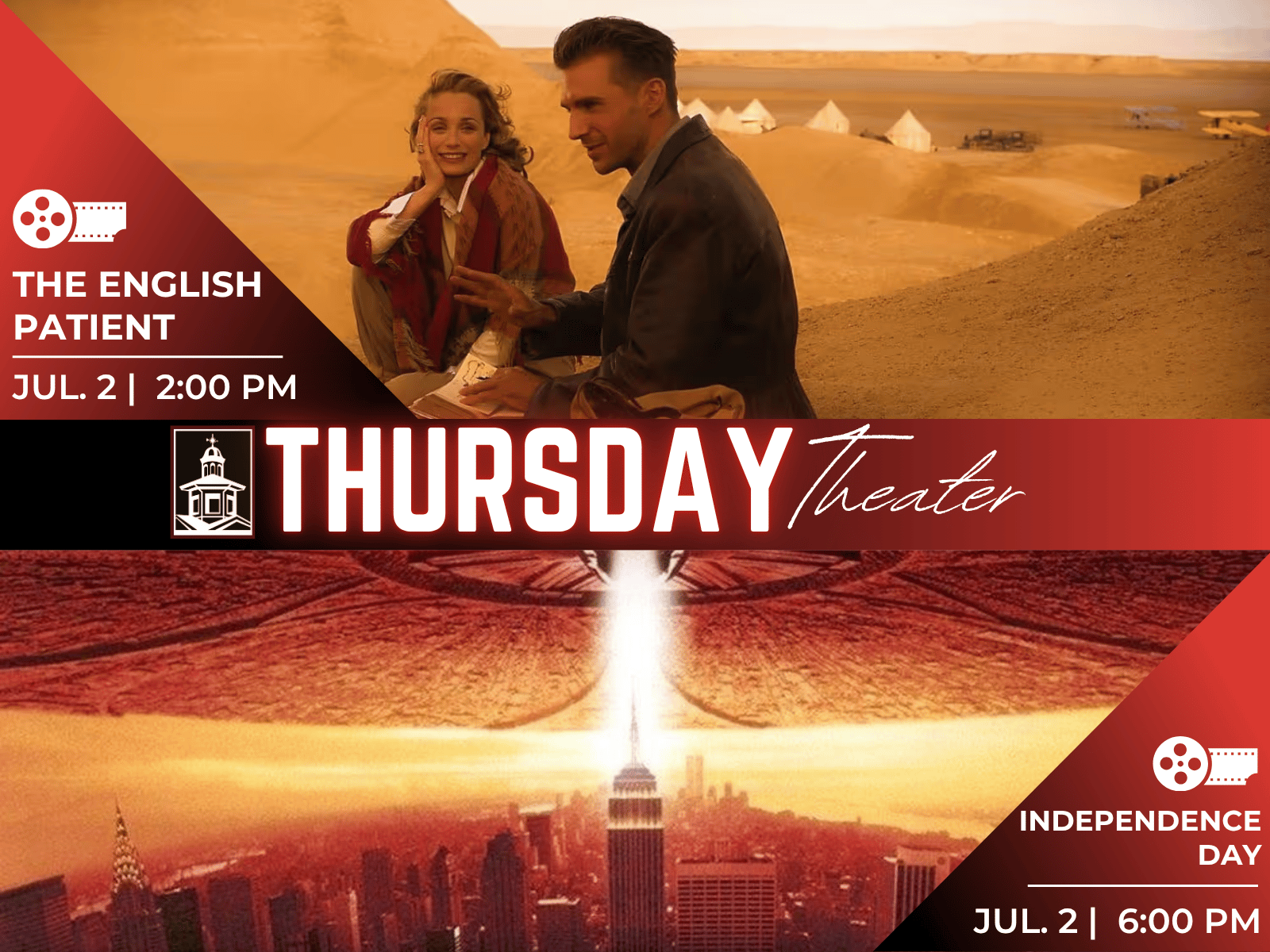 The English Patient and Independence Day at Thursday Theater