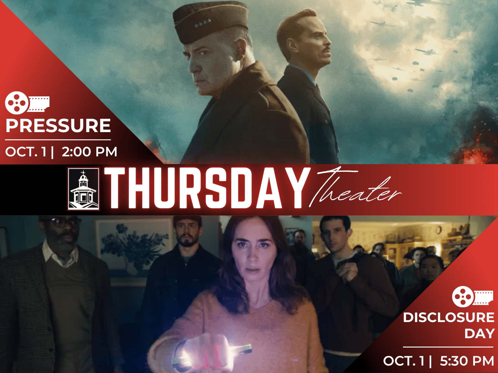 Pressure and Disclosure Day at Thursday Theater at the  Bedford Public Library
