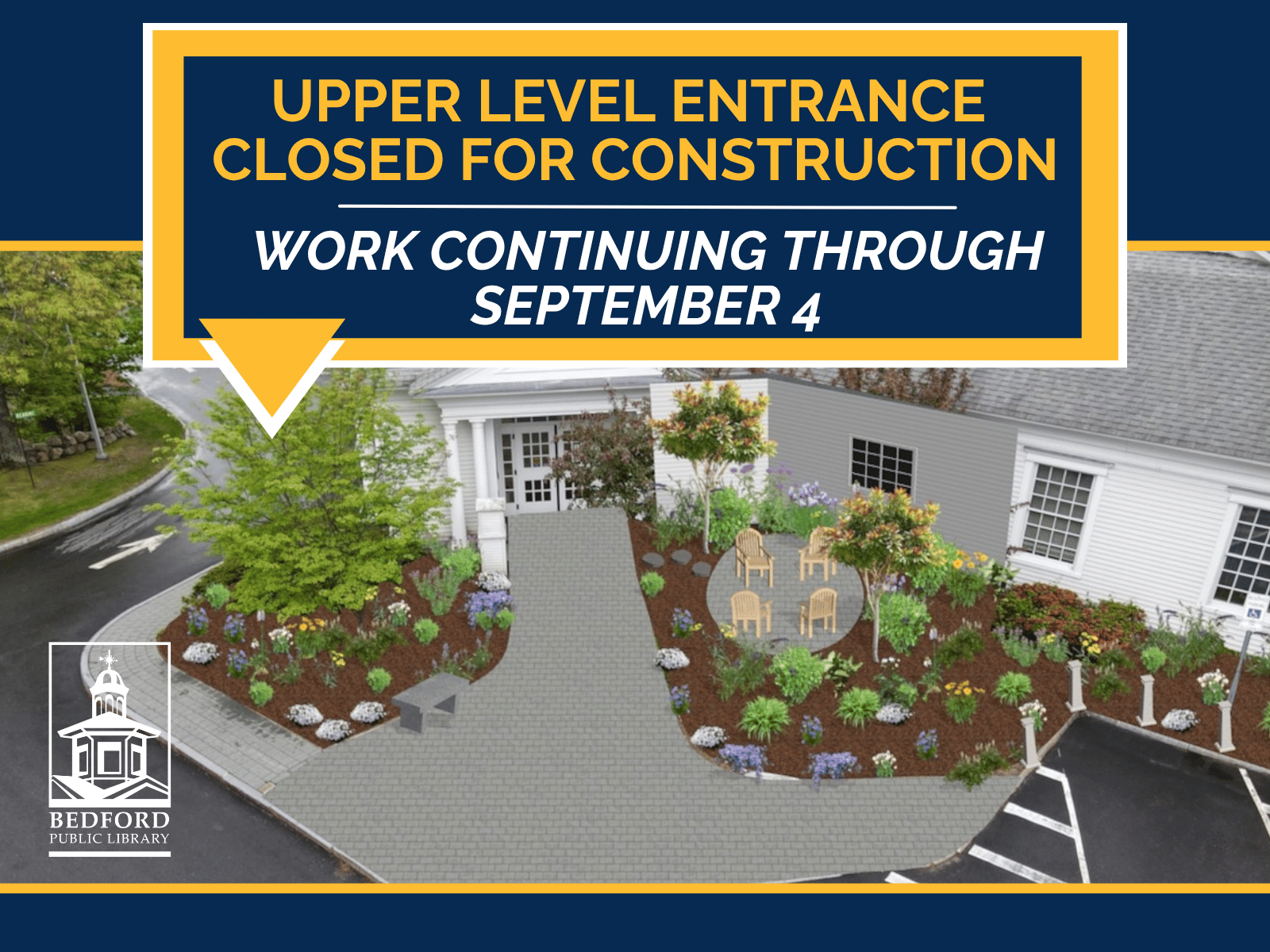 Upper Level Construction Through September 4